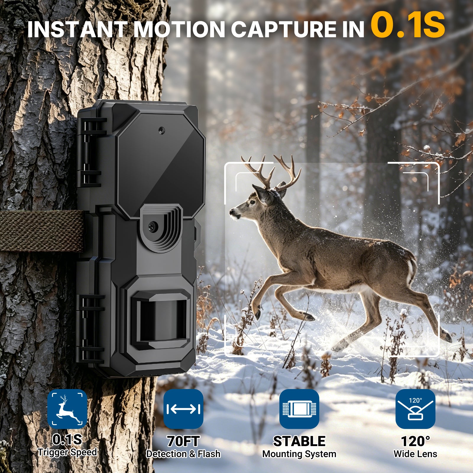 LynHawk 36MP 2K Mini Trail Camera with Secure Mounting, Black, 6 Pack
