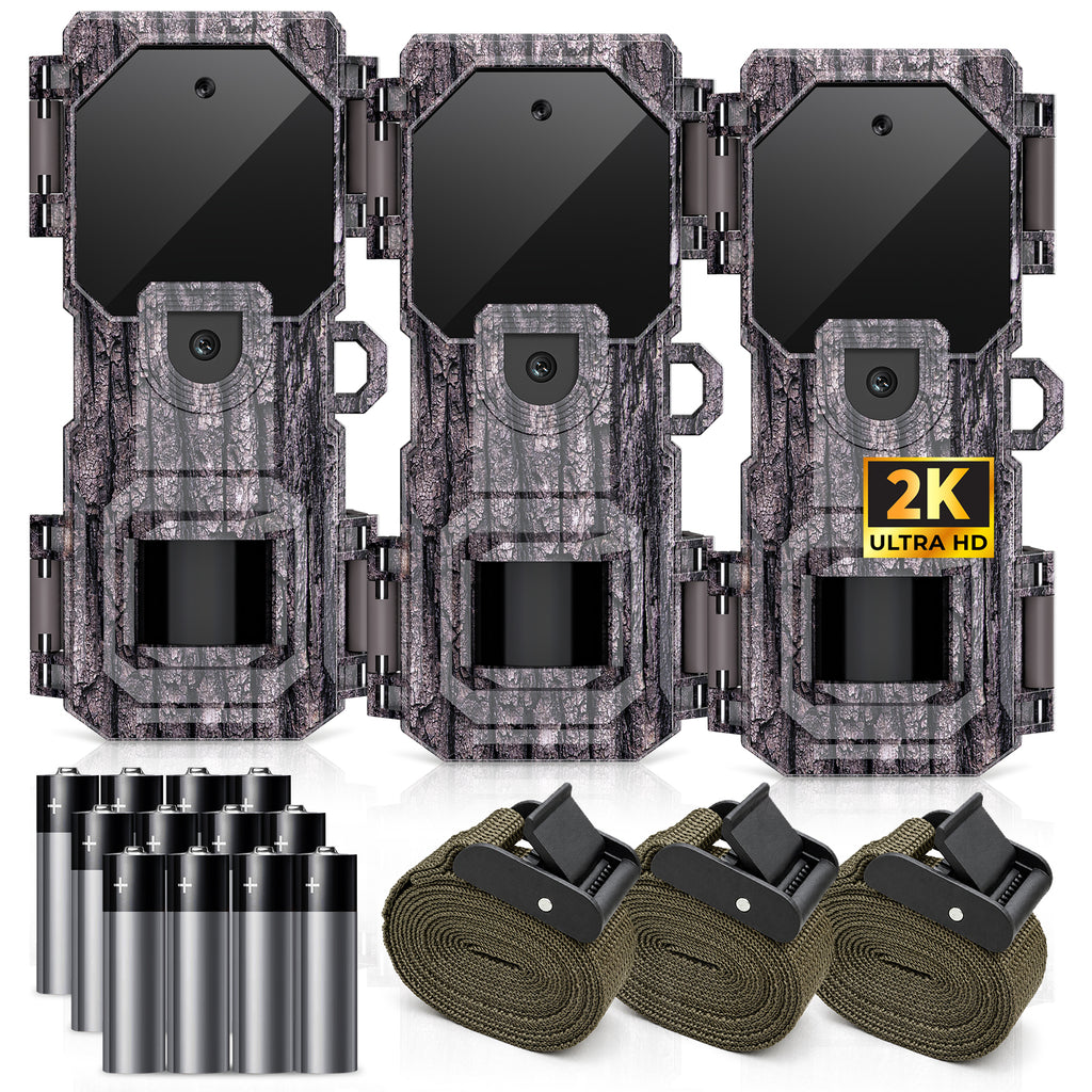 LynHawk 36MP 2K Mini Trail Camera with Secure Mounting, Camo, 3 Pack