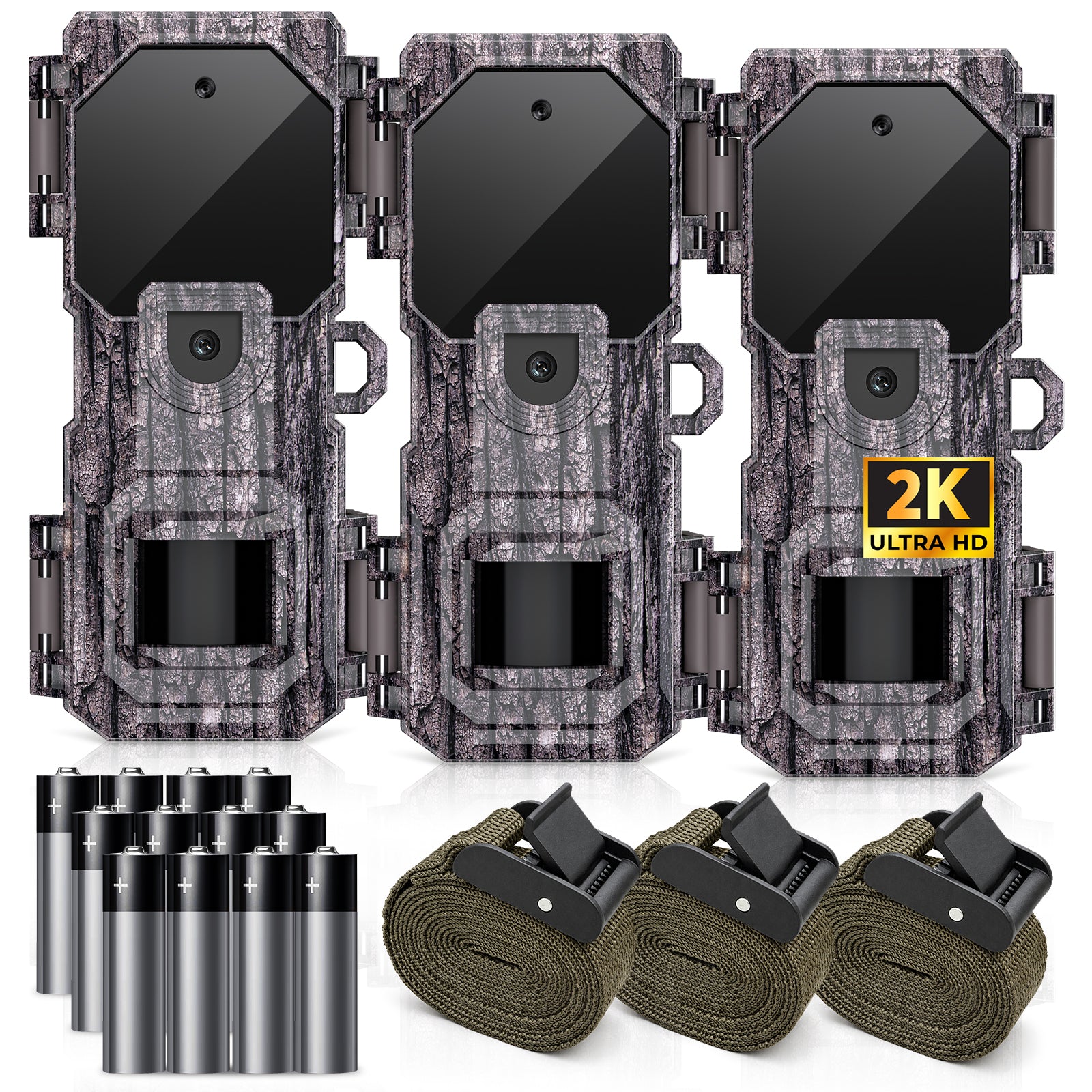 LynHawk 36MP 2K Mini Trail Camera with Secure Mounting, Camo, 3 Pack